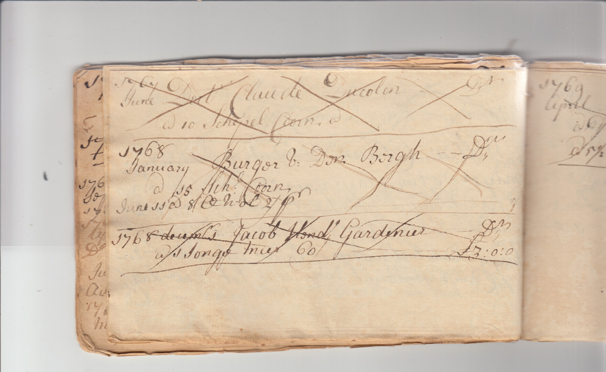 BH105 Pg 20, 1759-1771 & 1783 - Farm Sales Account Book - Pages 11-20